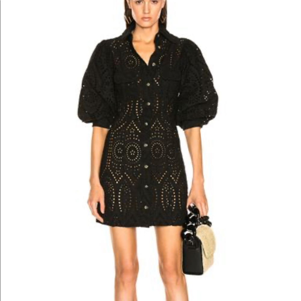 GANNI eyelet Broderie Anglaise Dress sz 36